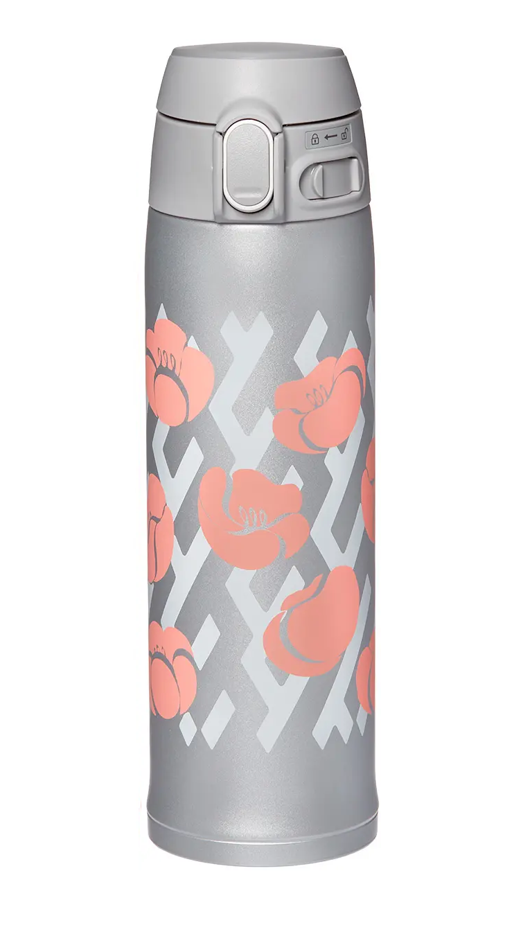 Термокружка Zojirushi SM-TAE48SA 0,48 л Срібний/Квіти (1013-1678.05.52)