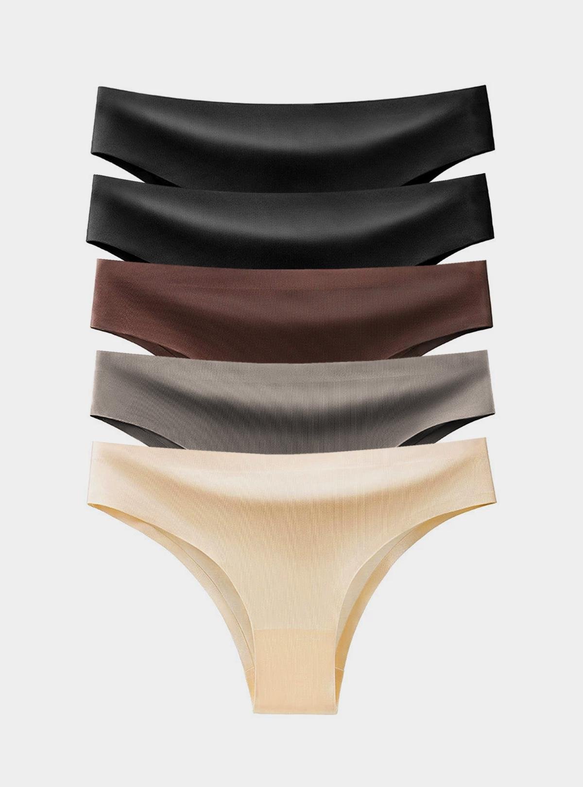 Трусики женские бесшовные OnePro из нейлона с хлопковой ластовицей XL 5 шт. (73773)