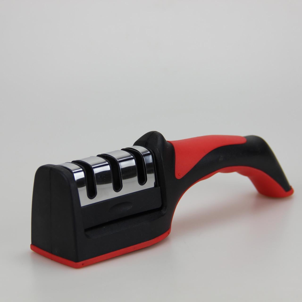Точилка для кухонных ножей Knife Sharpener Tool 3-ступенчатая с ручкой (30255)