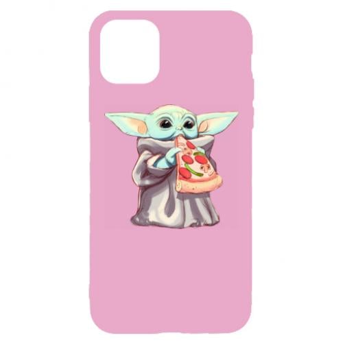 Чехол для iPhone 11 Pro Max Baby Yoda eats pizza