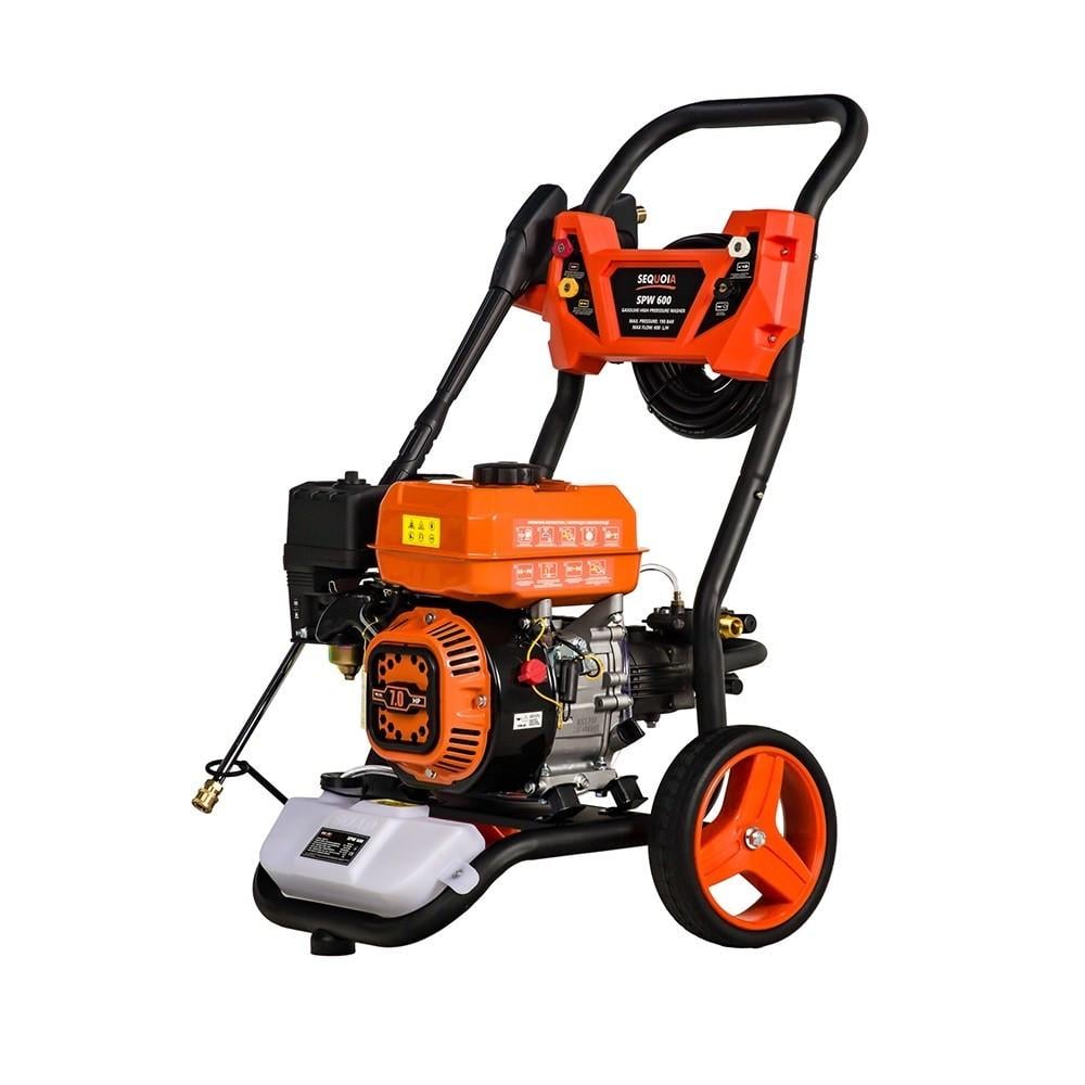 Мойка мини бензиновая высокого давления SEQUOIA SPW600 190 бар 600 л/ч 522 кВт с колесами