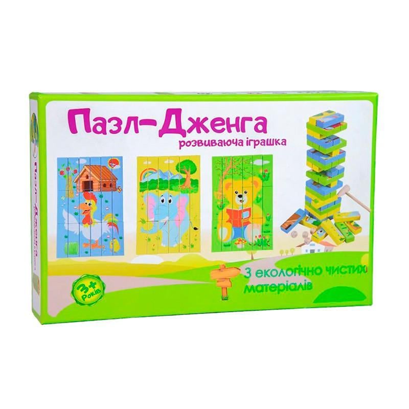 Игрушка деревянная Strateg Пазл-Дженга (30979)