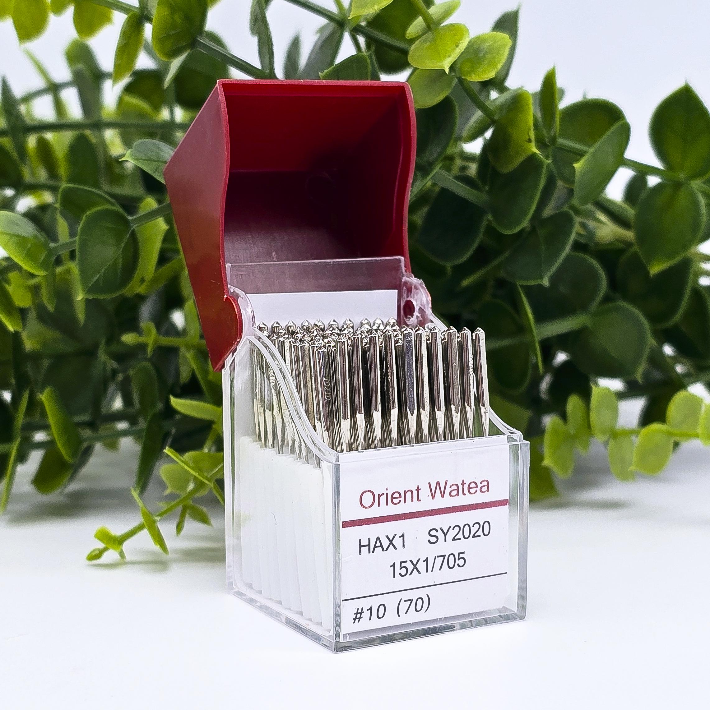 Иглы Orient Watea для бытовых швейных машин HAx1 SY2020 15x1/705 #10/70 в упаковке 100 шт.