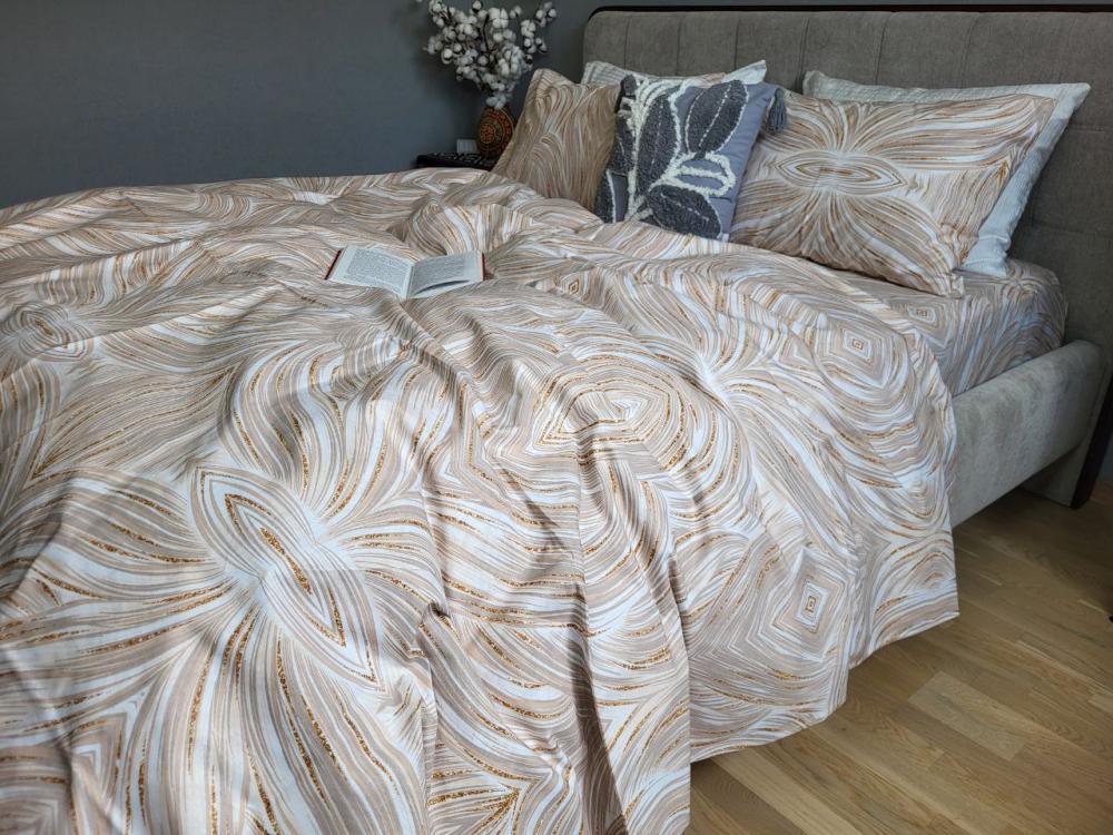 Комплект постельного белья Янтарь безь PREMIUM евро/наволочки 50х70/70х70 см (8986) - фото 4 Комплект постельного белья Янтарь безь PREMIUM евро/наволочки 50х70/70х70 см (8986) - фото 4