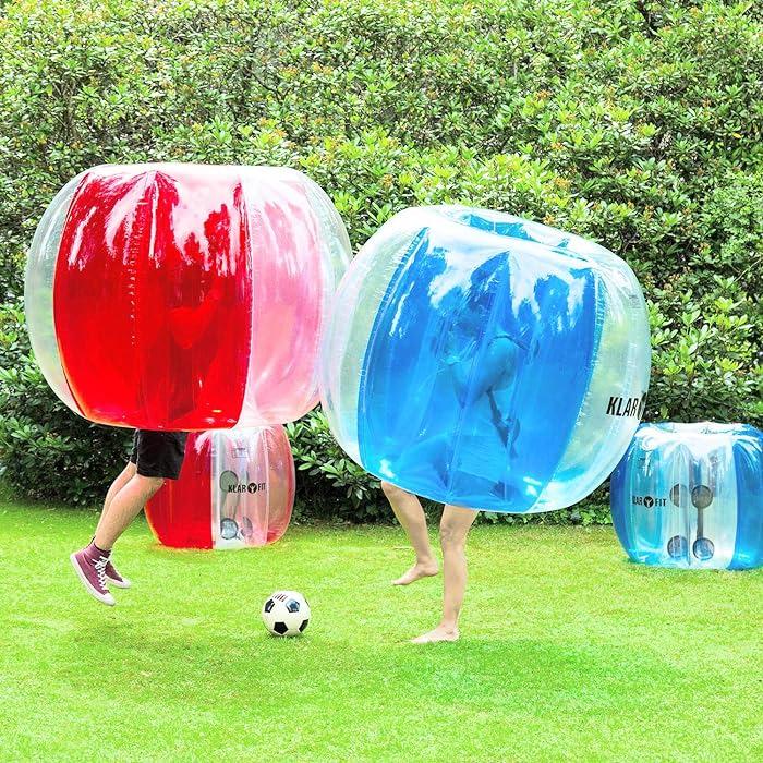 Мяч надувной Klarfit Bubble Ball для детей 120х150 см Красный - фото 5