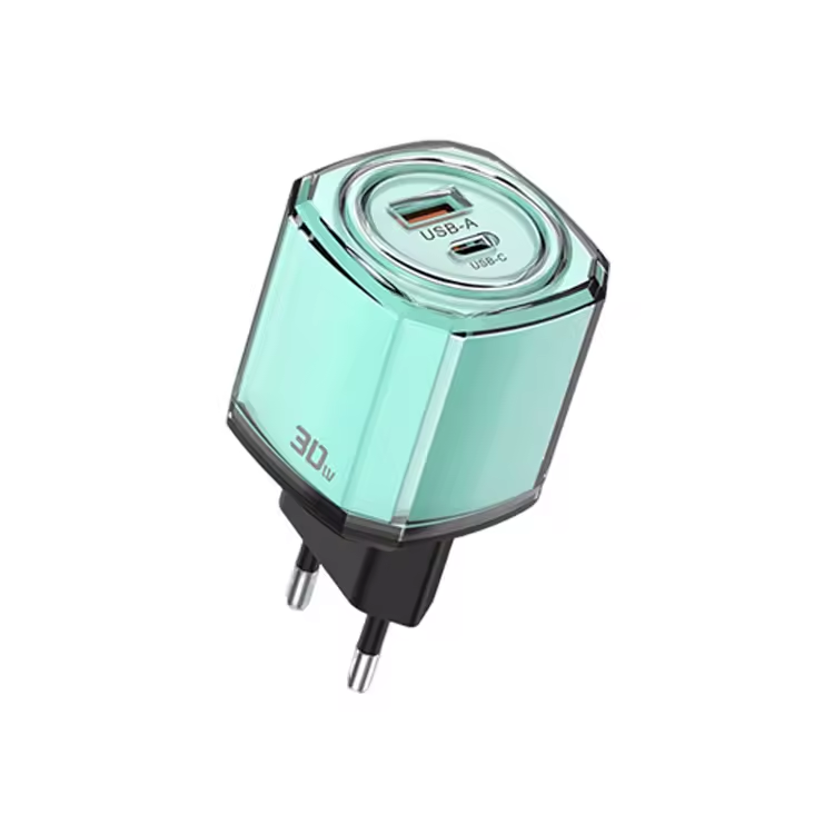 Сетевое зарядное устройство Smart Charger 30W USB-A/USB-C с поддержкой QC 3,0 и PD Голубой (3212824864)