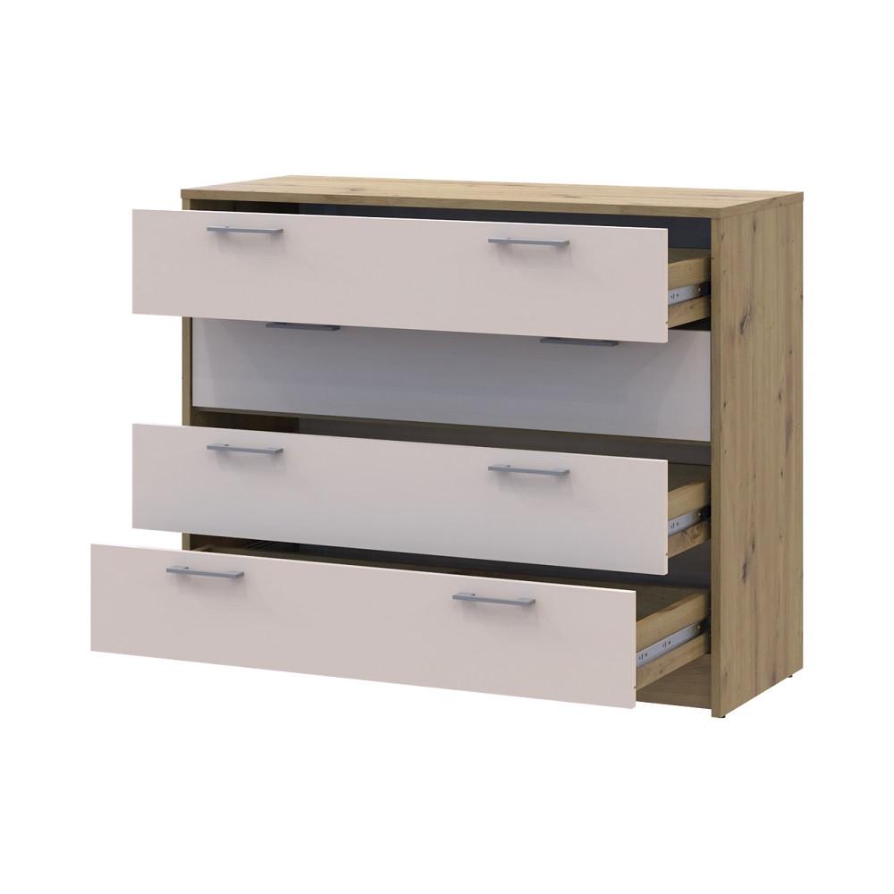 Комод Doros Ронди DRS-011782 4 ящика 100х40х82 см Дуб Артизан/Кашемир (41516187) - фото 2 Комод Doros Ронди DRS-011782 4 ящика 100х40х82 см Дуб Артизан/Кашемир (41516187) - фото 2