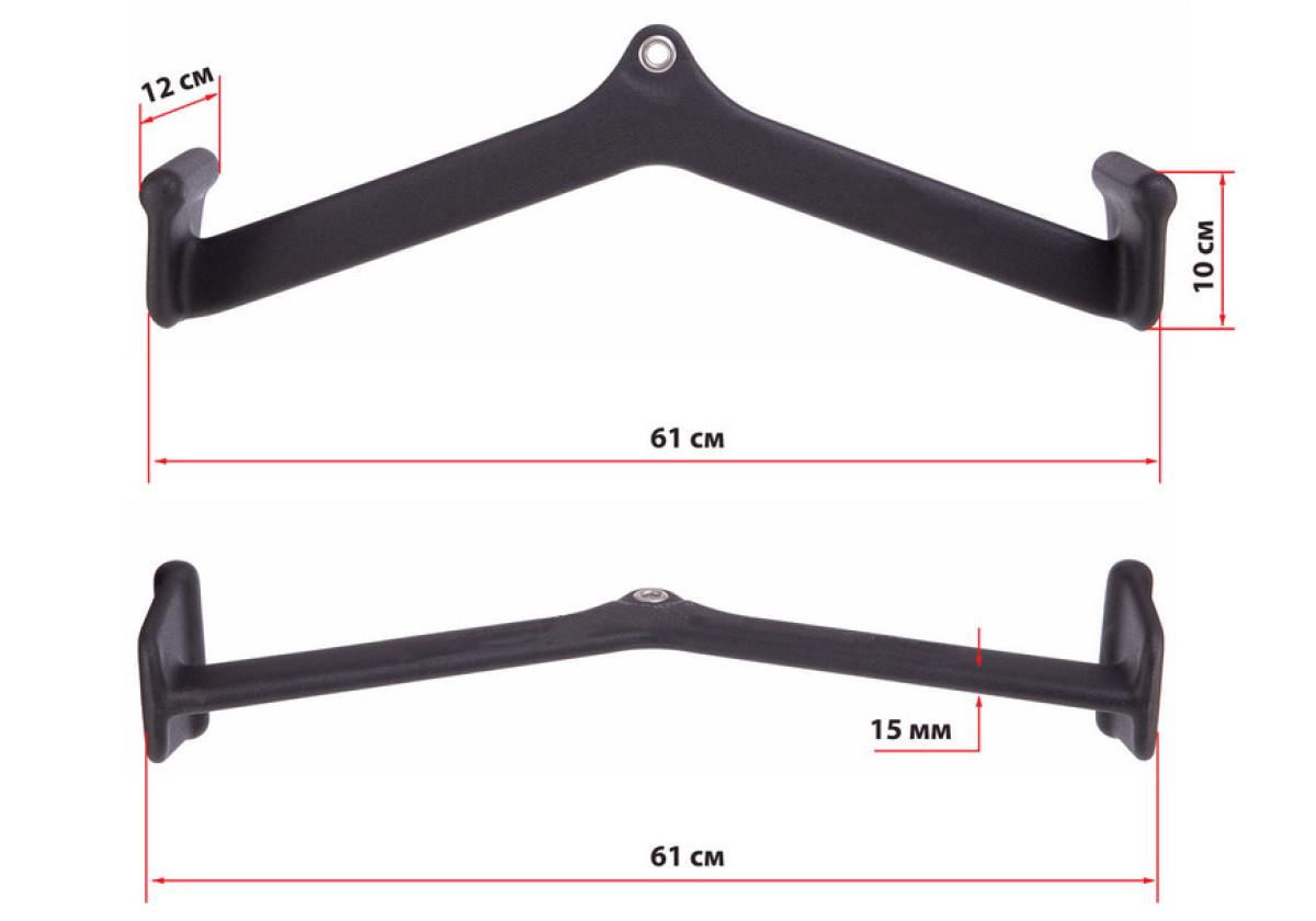 Ручка для тяги EasyFit с широким хватом 61 см (EF-8083) - фото 4