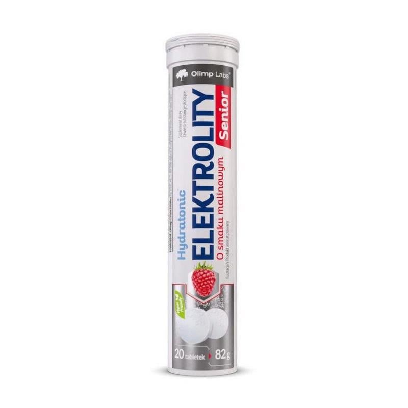 Электролиты в шипучих таблетках с витамином C Olimp Electrolytes Senior 20 табл. Малина