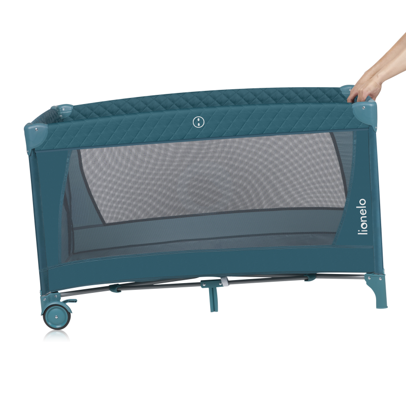 Кроватка-манеж Lionelo FLOWER Green/Turquoise - фото 3