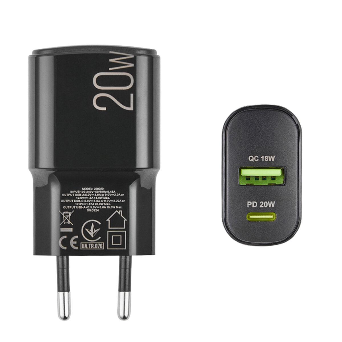 Сетевое зарядное устройство для Winso Pro PD20W USB-C+USB-A Черный - фото 3 Сетевое зарядное устройство для Winso Pro PD20W USB-C+USB-A Черный - фото 3