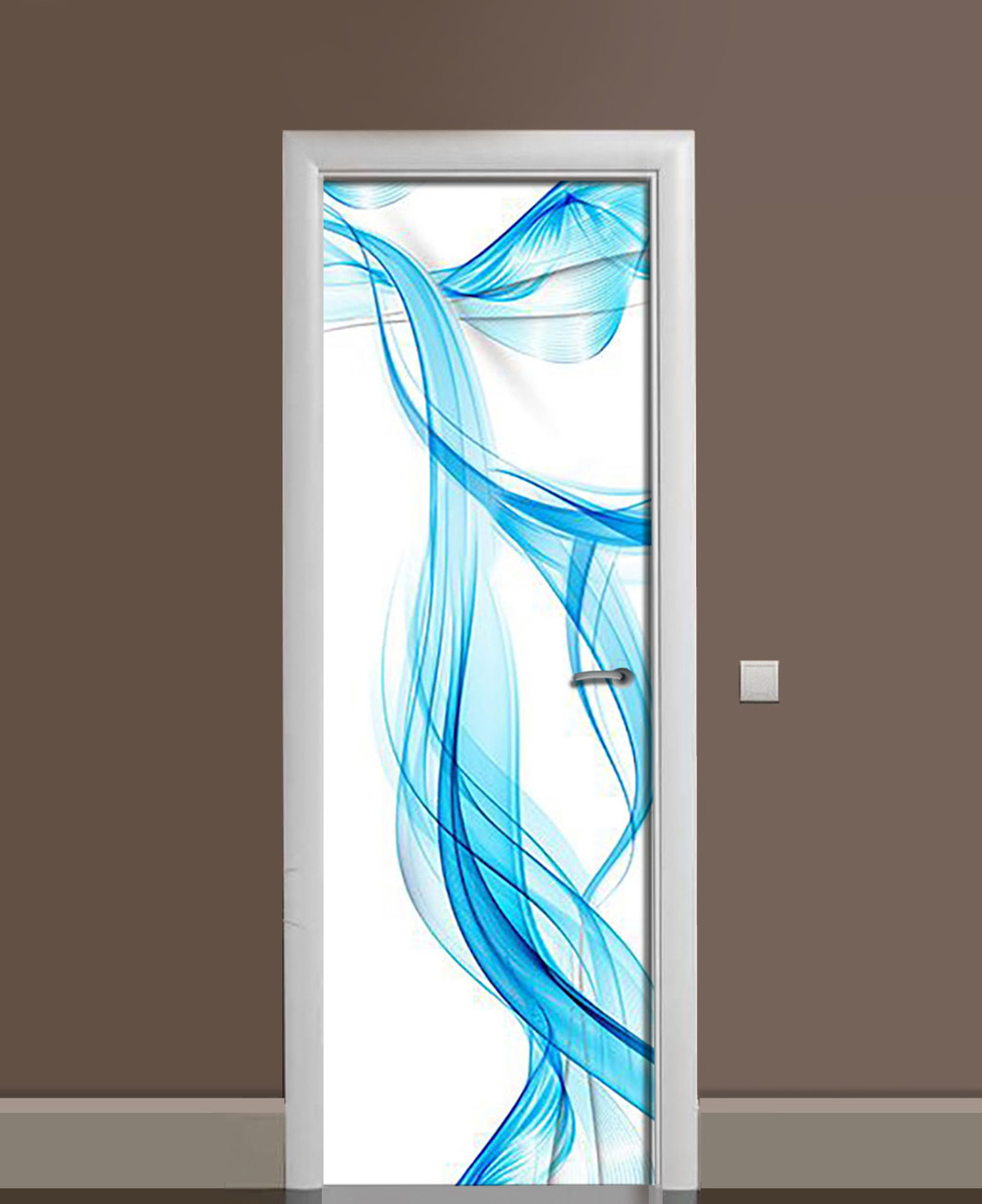 Наклейка 3D на двери Zatarga Стереоволны 650х2000 мм (1323453037)