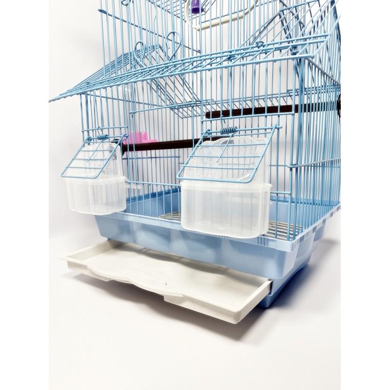 Клетка для птиц ZoomaxA201 30x23x48 см Голубой (26919789) - фото 3 Клетка для птиц ZoomaxA201 30x23x48 см Голубой (26919789) - фото 3