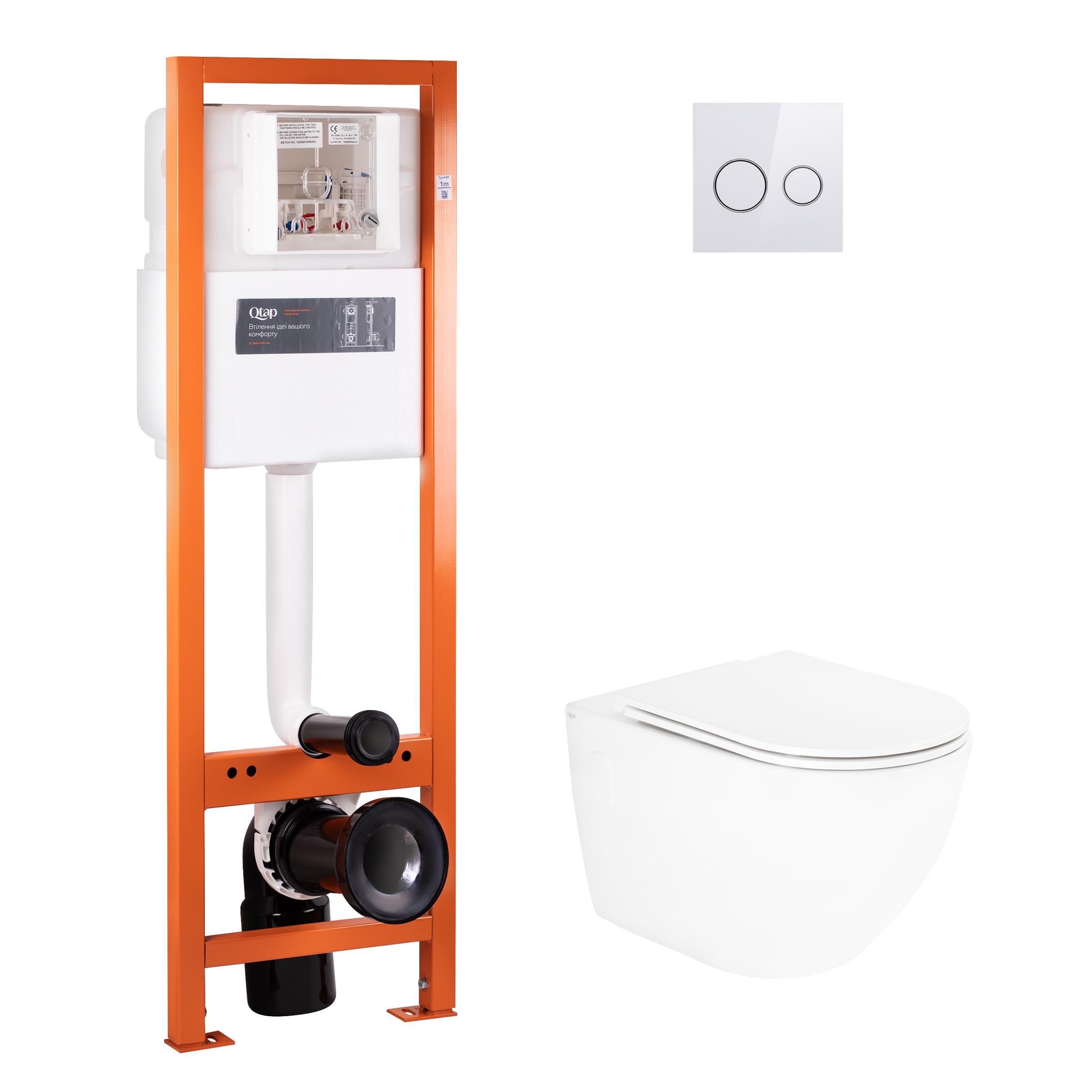 Комплект инсталляции Q-tap Nest QT13332141ERW0233M370P01V1176W с унитазом кнопка Белый (124689) Комплект инсталляции Q-tap Nest QT13332141ERW0233M370P01V1176W с унитазом кнопка Белый (124689)