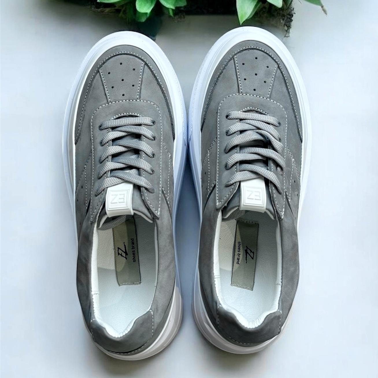 Кросівки жіночі MARANDI з натурального нубука р. 39 Сірий (Krosivky-Z-nubuck-grey) - фото 3 Кросівки жіночі MARANDI з натурального нубука р. 39 Сірий (Krosivky-Z-nubuck-grey) - фото 3