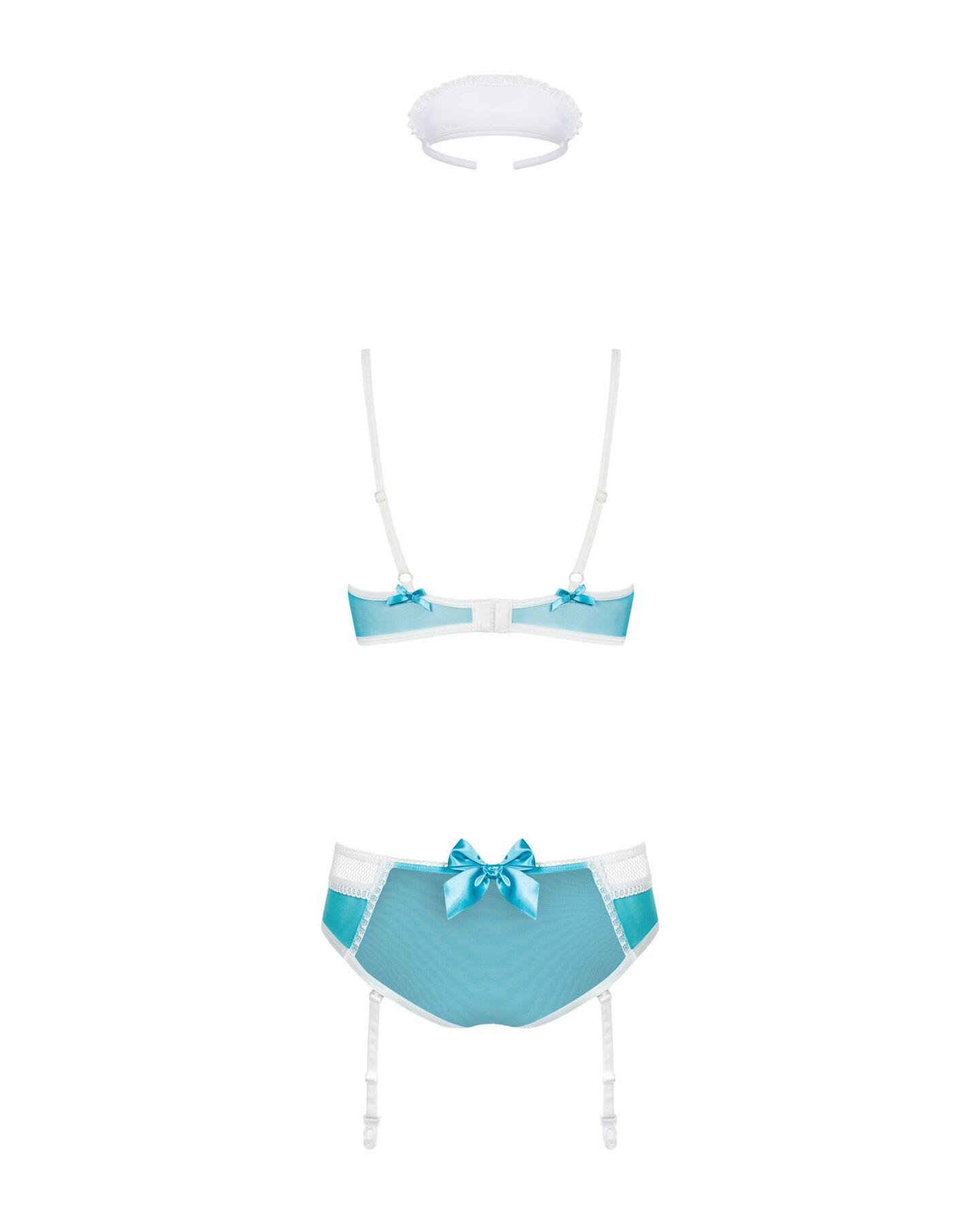 Костюм медсестры Obsessive S/M Бело-Голубой (834-CST-6) - фото 6