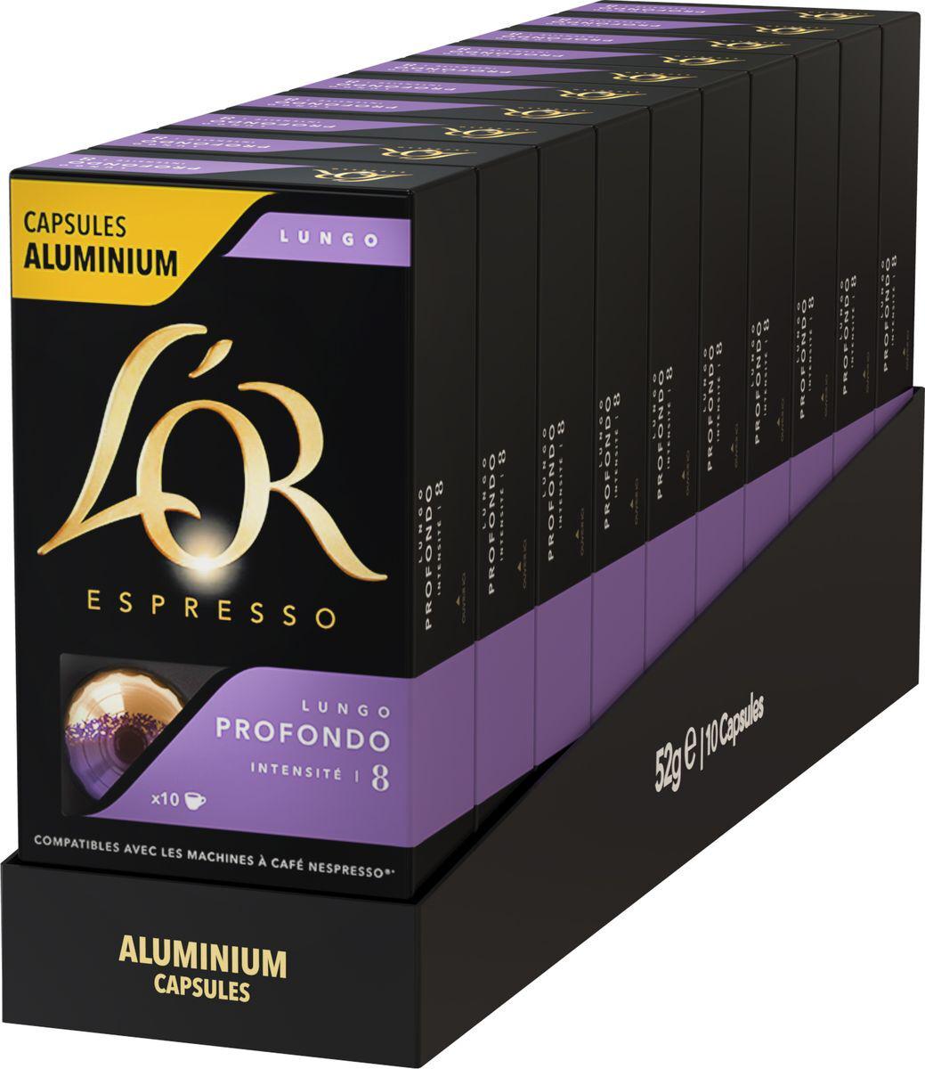 Кофе в капсулах Nespresso L`OR Lungo Profondo 100 шт. (j1000048910)