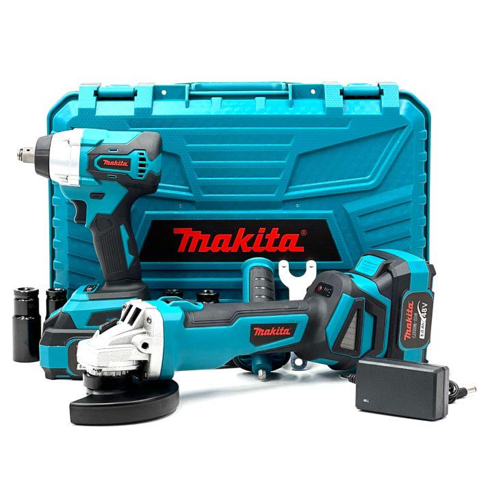 Набор аккумуляторный Makita 2в1 бесщеточный 48 V 6Ah гайковерт DTW385/болгарка DGA506ZPRO (25005902) Набор аккумуляторный Makita 2в1 бесщеточный 48 V 6Ah гайковерт DTW385/болгарка DGA506ZPRO (25005902)