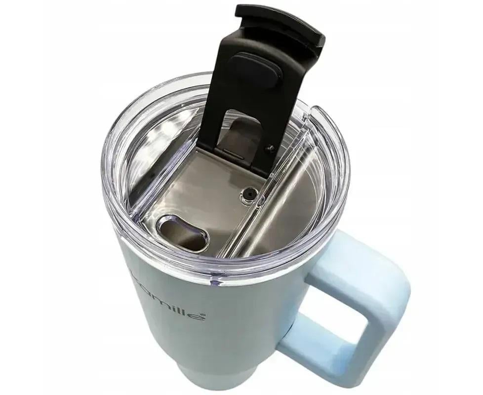 Термокружка с ручкой и трубочкой Kamille KM-2174 из нержавеющей стали 1200 мл Голубой (150-84-2174) - фото 4 Термокружка с ручкой и трубочкой Kamille KM-2174 из нержавеющей стали 1200 мл Голубой (150-84-2174) - фото 4