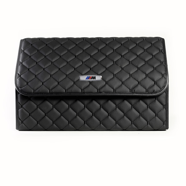 Сумка-органайзер с лого BMW-M в багажник CarsBAG Экокожа 30x50x30 см Черный (acb-1036-5-30х50х30-016)