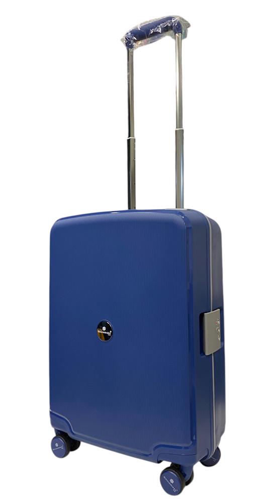 Чемодан маленький ручная кладь Snowball 37103 полипропилен S Синий