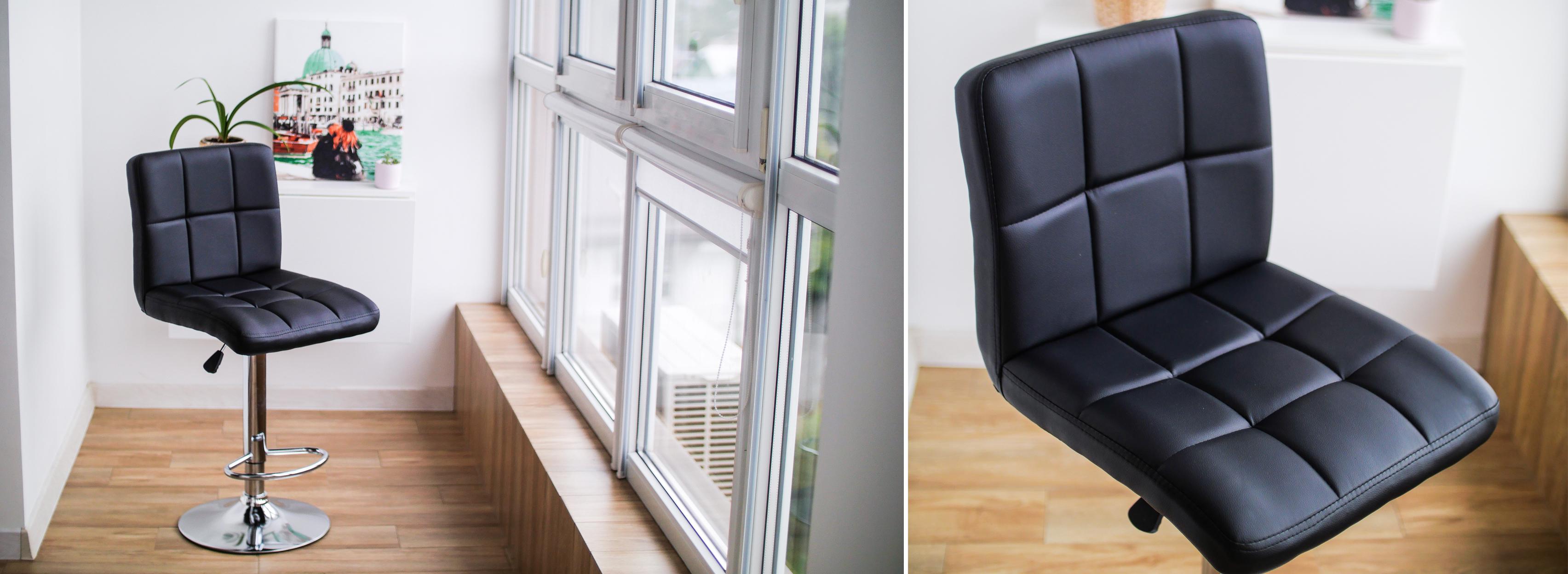 Барний стілець зі спинкою Bonro BC-0106 чорний - фото 3