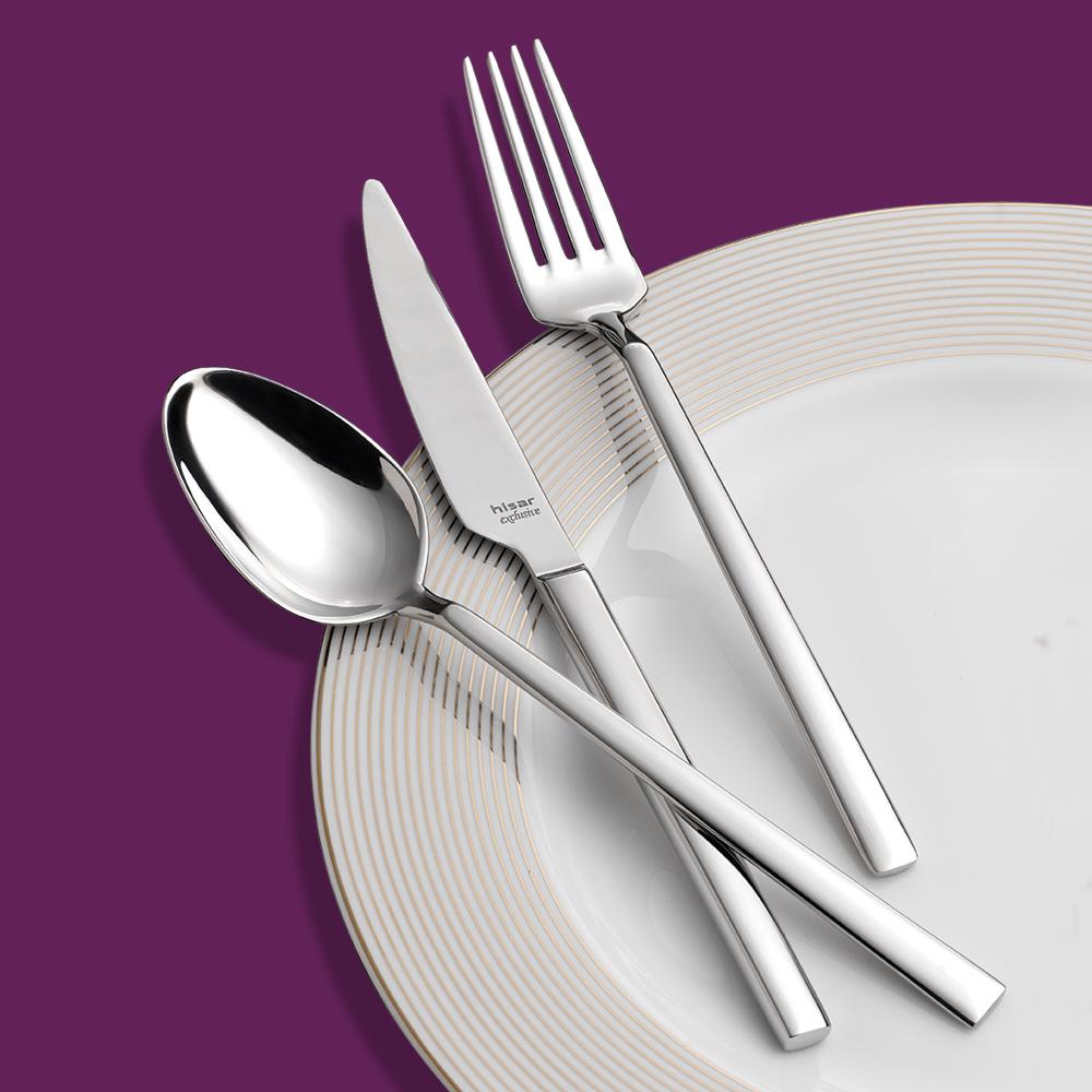 Набір столових приборів Hisar Milano у подарунковій коробці 24 предмети - фото 3