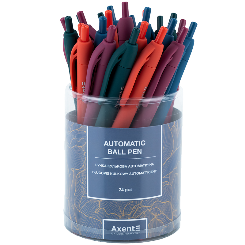 Набор ручек шариковых Earth Colors автоматические 24 шт. Синий (AB1097-02-A 4063276186034)