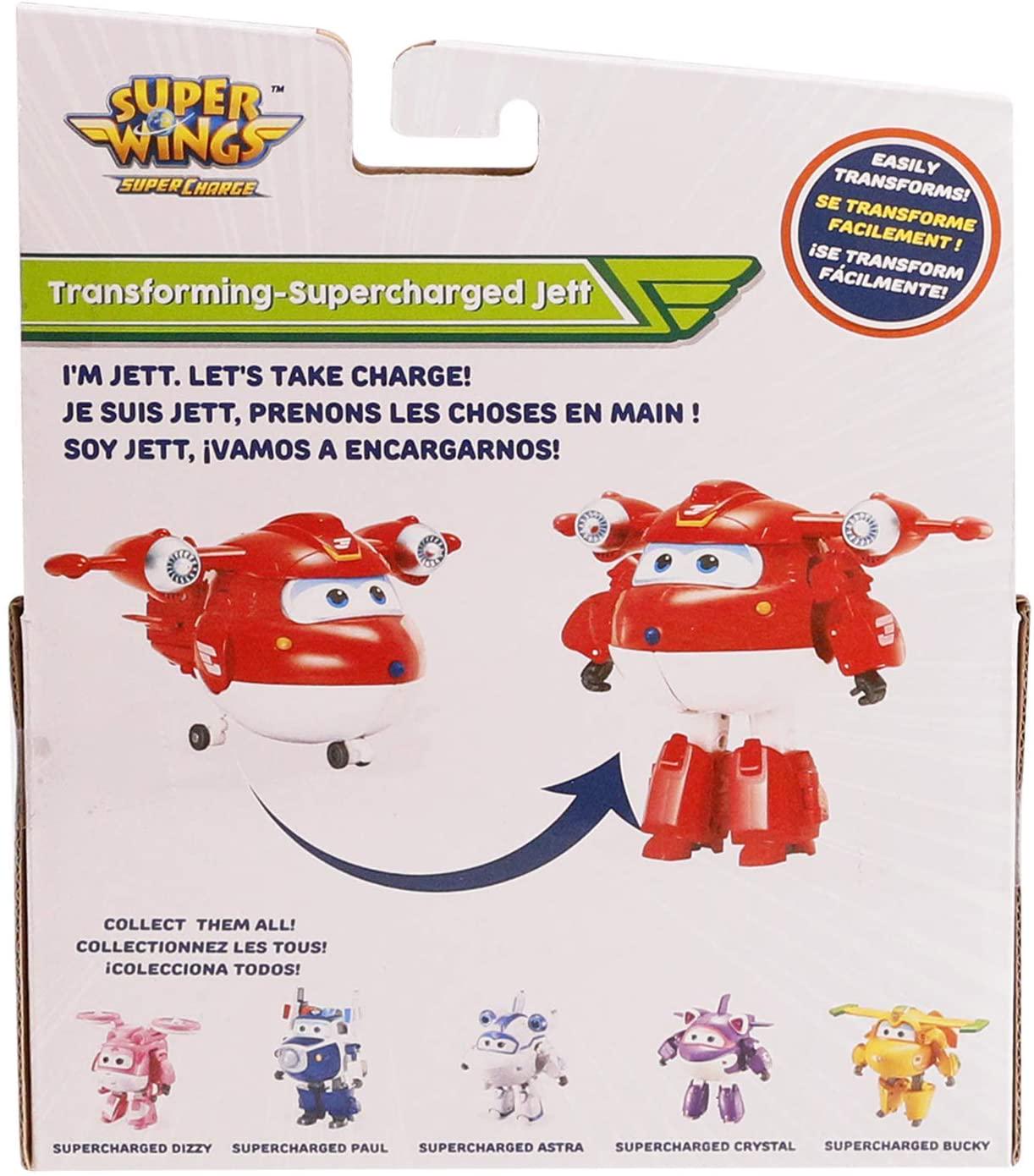 Фигурка Самолет-трансформер Джетт Супер крылья Super Wings Jett Transforming Supercharged (US740283) - фото 5