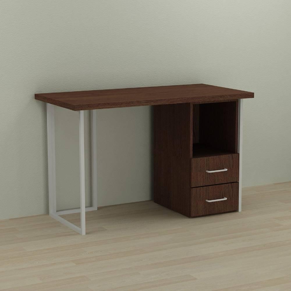 Компьютерный стол Ferrum-decor Отто ДСП 32 мм 75x100x60 см Белый/Венге (FRD-105997)
