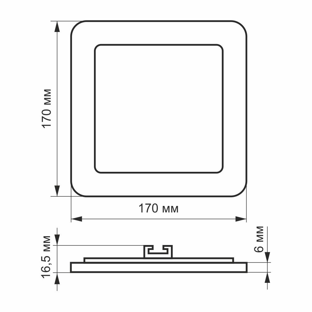 Вбудований квадратний точковий світильник VIDEX 12W 5000K VL-DLS-125 - фото 3