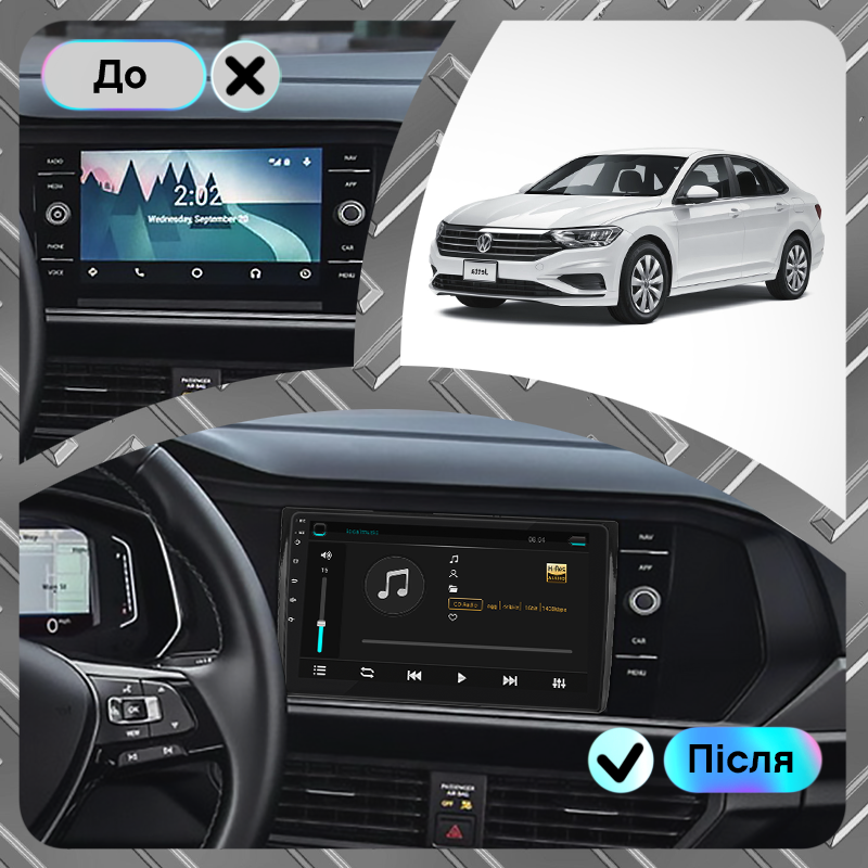 Магнитола штатная 9" Lesko для Volkswagen Jetta VII 2018- 1/16Gb/ Wi-Fi Optima - фото 3