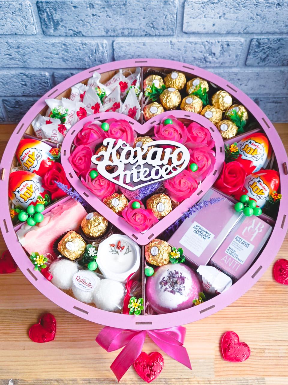 Подарочный бокс для женщины на день влюбленных Люблю тебя Розовый (1494448336)