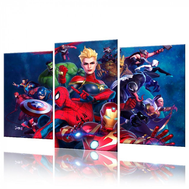 Картина модульная ArtStar Железный человек ADFM0013 120х180 см 3 части