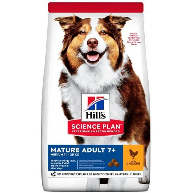 Корм сухой Hill’s Science Plan Mature 7+ Medium Breed с курицей для зрелых собак от 7 лет 14 кг (052742026176)