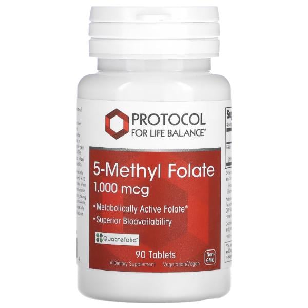 Мікроелемент Фолієва кислота Protocol for Life Balance 5-Methyl Folate 1000 мкг 90 табл. (23712971)