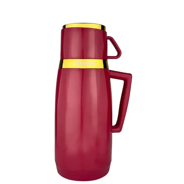 Термос со стеклянной колбой Magio MG-1050R пластиковый 1000 мл Красный (2408128433)