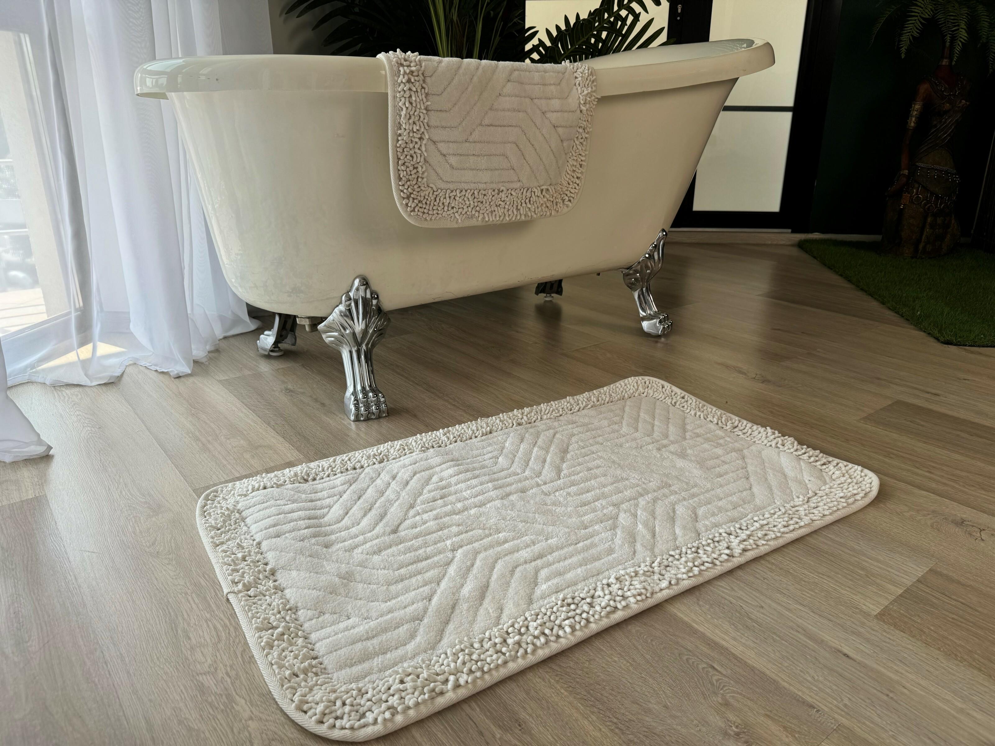 Набор ковриков Tropikhome Shaggy Plain для ванной и туалета хлопковые 60x100/50x60 см Cream (1903/cream) - фото 1 Набор ковриков Tropikhome Shaggy Plain для ванной и туалета хлопковые 60x100/50x60 см Cream (1903/cream) - фото 1
