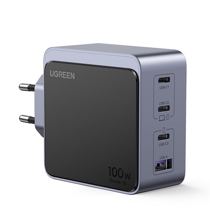 Зарядное устройство GaN UGREEN X565 100 Вт 3xUSB-C/1xUSB-A Темно-серый (35043)