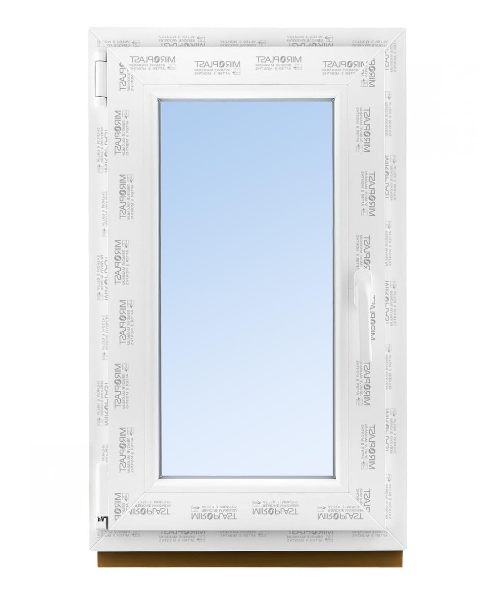 Окно металлопластиковое поворотно-откидное WDS Miroplast с двухкамерным стеклопакетом три стекла с энергосбережением 500х900 мм (4-8-4-12-4I)