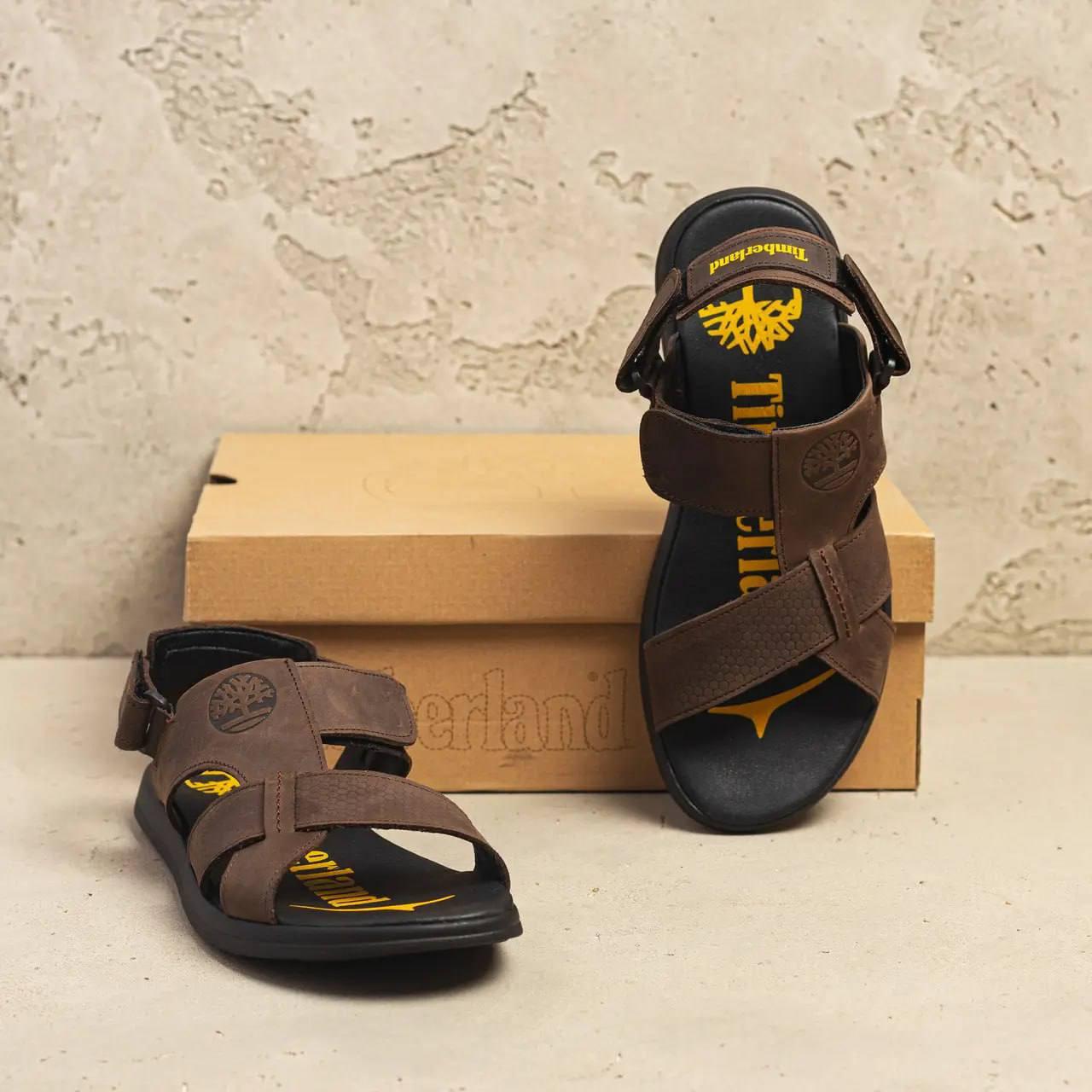 Сандалии мужские кожаные Timberland р. 41 Коричневый (26063366) - фото 9 Сандалии мужские кожаные Timberland р. 41 Коричневый (26063366) - фото 9