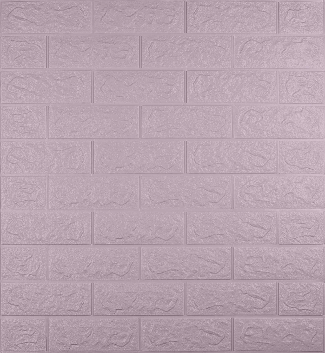 Самоклеюча 3D панель Sticker Wall декоративна під цеглу 700х770х5 мм Світло-фіолетовий