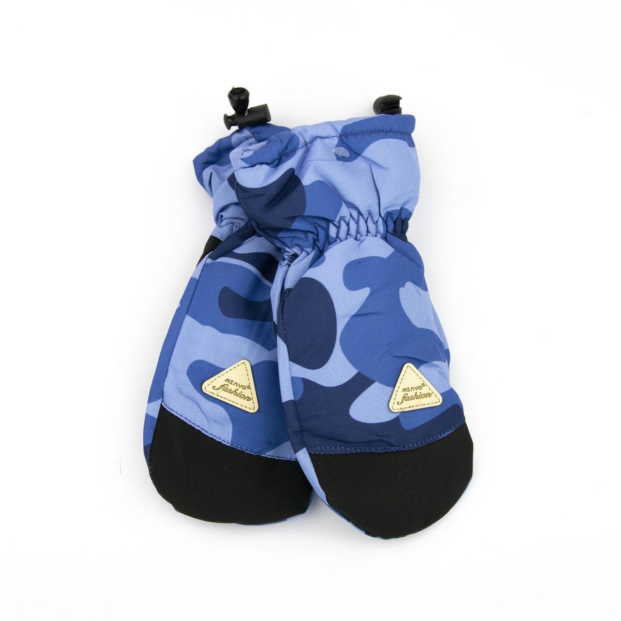 Рукавиці болоньєві лижні для хлопчиків і дівчаток 7-10 років Синій (23-12-69)