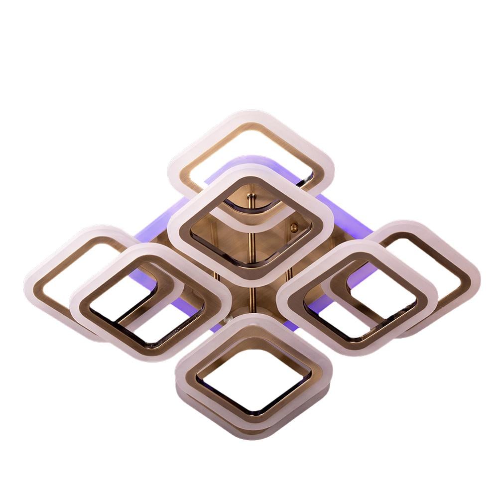 Люстра светодиодная Свет LED SL-5342/4+4C AB+RGB с пультом 144 W Антик