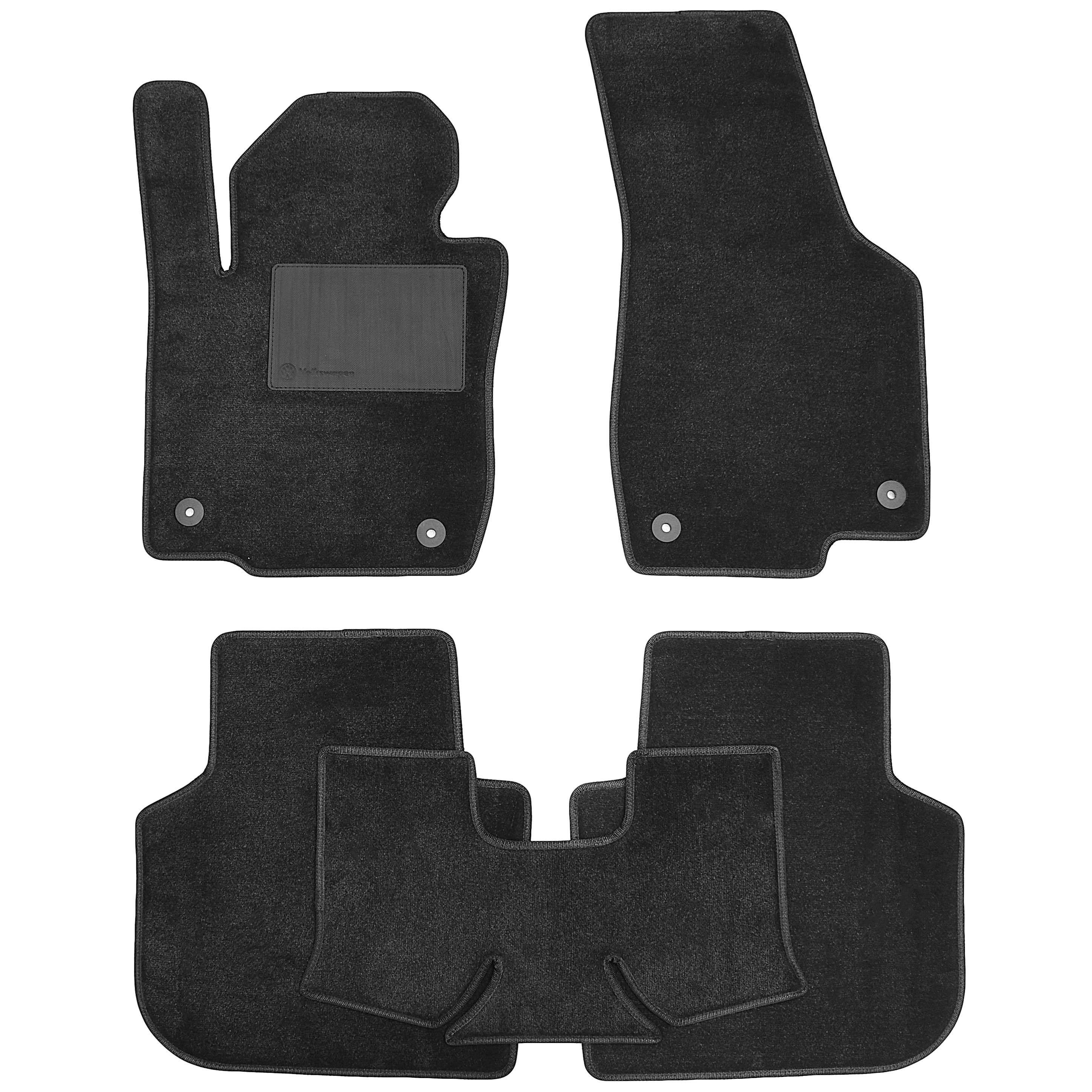 Коврики в салон для Volkswagen Passat USA 2011-2019 текстильные Черный (165226)