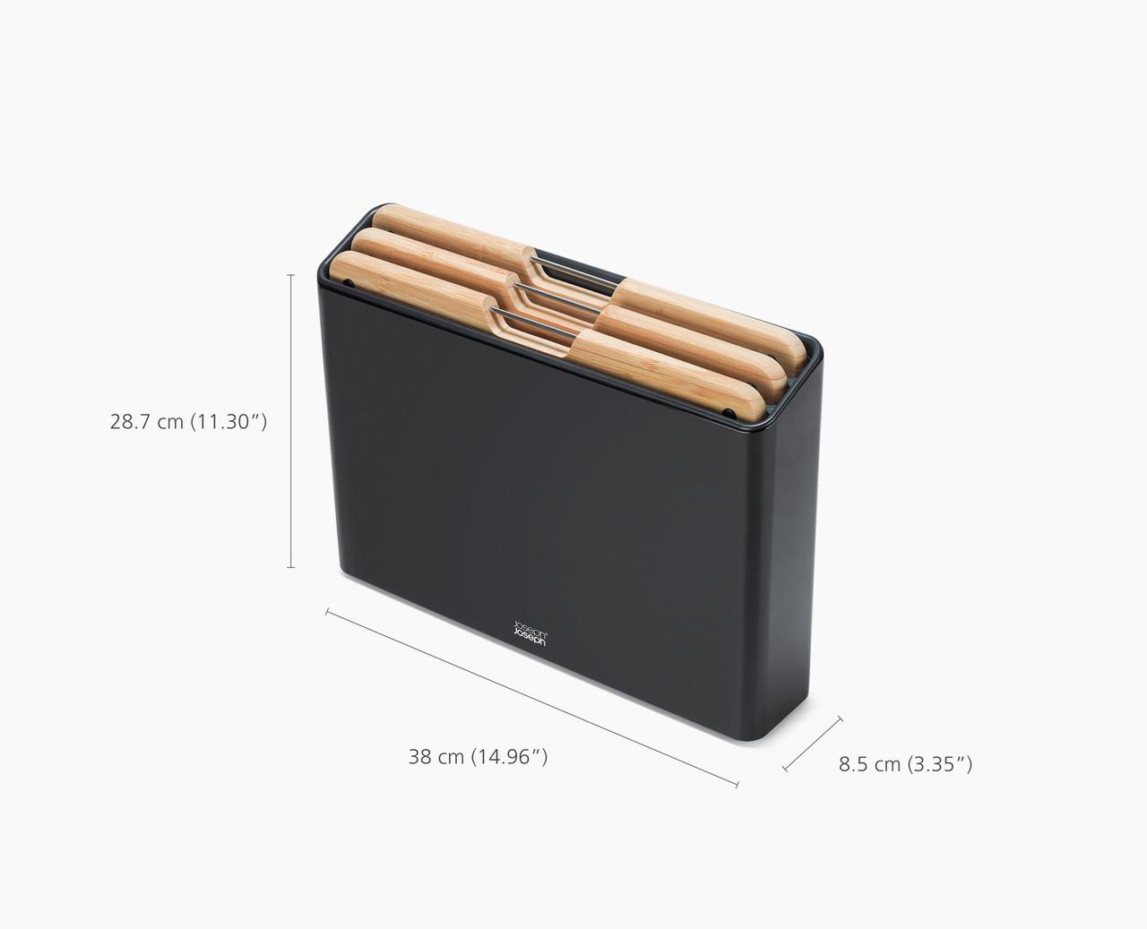 Набор разделочных досок Joseph Joseph 1000077 бамбуковых Folio 3 шт. с черным кейсом из нержавеющей стали (1000077) - фото 3 Набор разделочных досок Joseph Joseph 1000077 бамбуковых Folio 3 шт. с черным кейсом из нержавеющей стали (1000077) - фото 3
