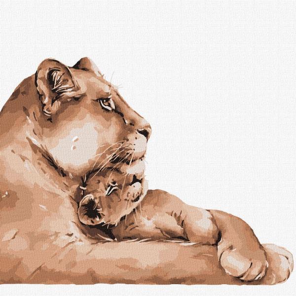 Картина по номерам Идейка Любовь мамы 30х30 см в термопакете (KHO4263)