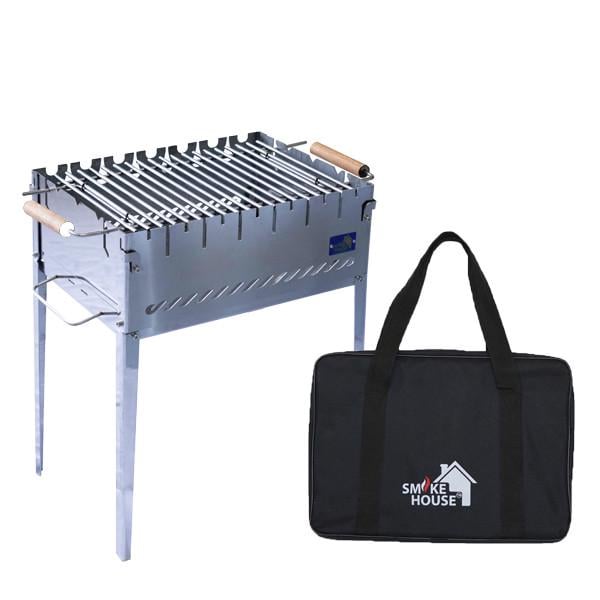 Мангал-чемодан сборно-разборный Smoke House Case 6 DeLuxe 420х300х140 мм на 6 шампуров с сумкой и решеткой (27860582) Мангал-чемодан сборно-разборный Smoke House Case 6 DeLuxe 420х300х140 мм на 6 шампуров с сумкой и решеткой (27860582)
