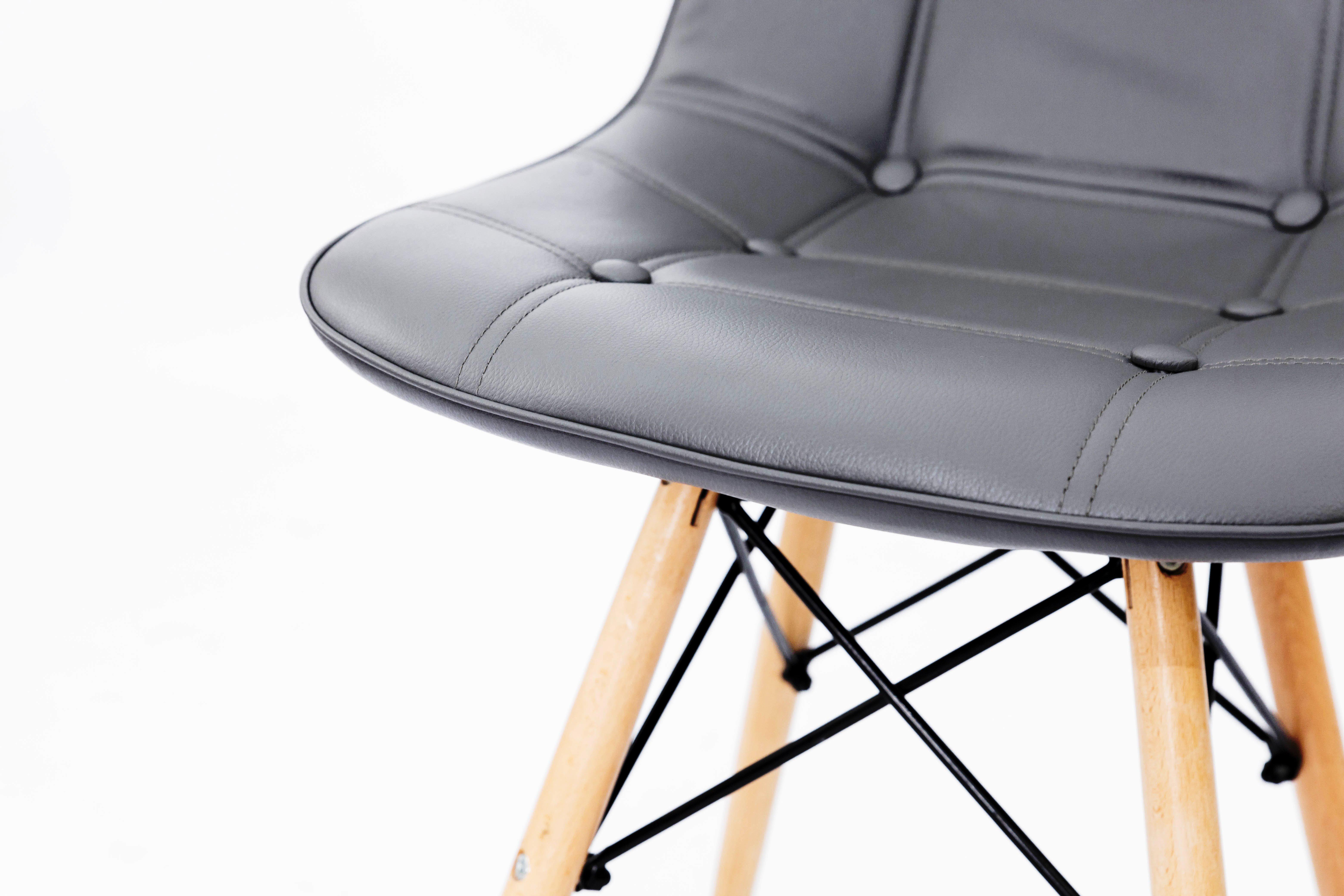 Стілець для кухні та вітальні Джастін Justin шкірзам 460х840х500 мм Сірий (GAА0050650) - фото 6 Стілець для кухні та вітальні Джастін Justin шкірзам 460х840х500 мм Сірий (GAА0050650) - фото 6