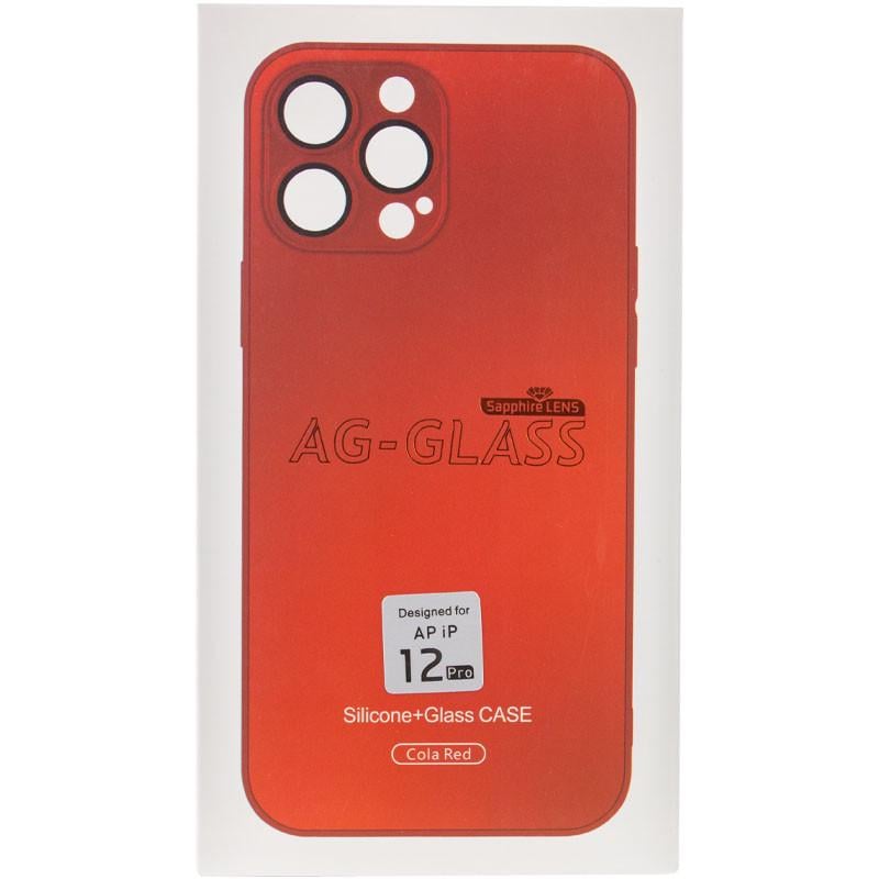 Протиударний Чохол TPU+Glass Sapphire matte case для Apple iPhone 12 Pro (6.1") Cola Red - фото 6